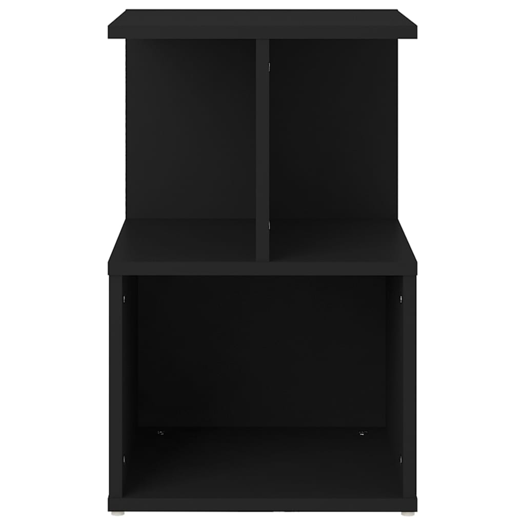 Tables de chevet 2 pcs. Noir 35x35x55 cm en bois
