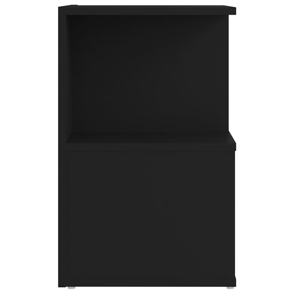 Tables de chevet 2 pcs. Noir 35x35x55 cm en bois