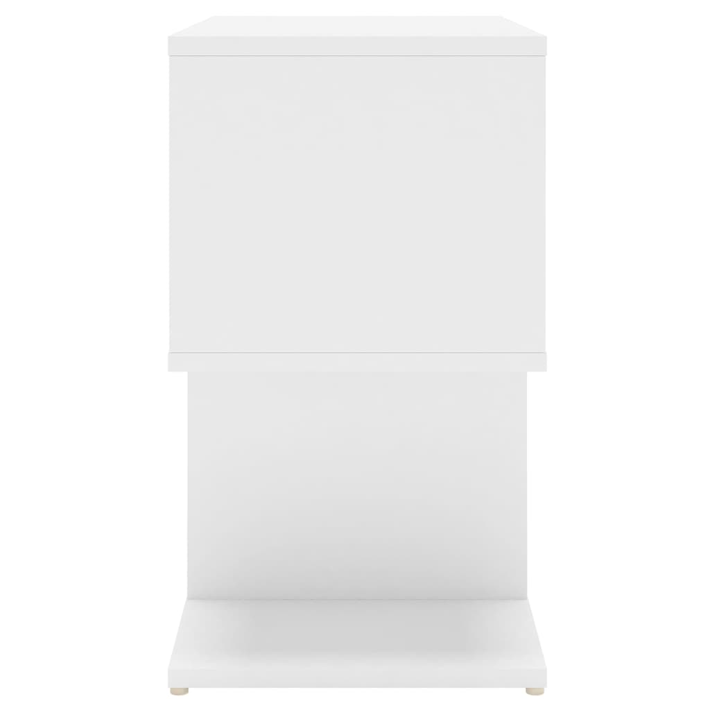 Tables de chevet 2 pcs. Blanc 50x30x51,5 cm en bois