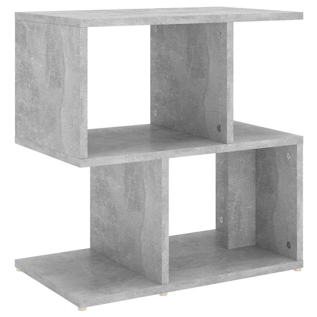 Table de chevet gris béton 50x30x51,5 cm en bois