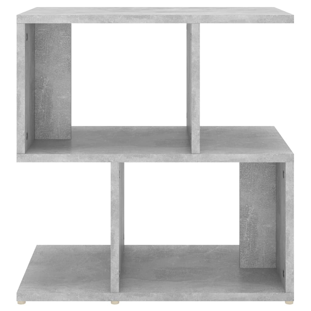 Table de chevet gris béton 50x30x51,5 cm en bois