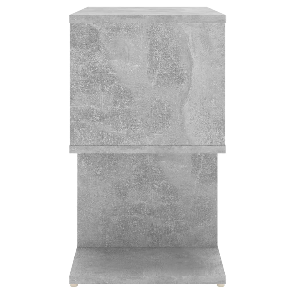 Table de chevet gris béton 50x30x51,5 cm en bois