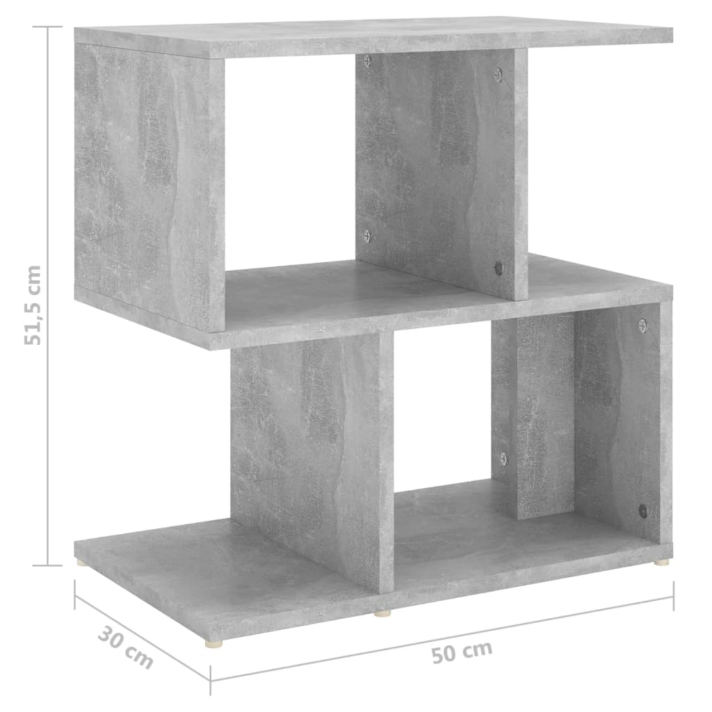 Nachttisch Betongrau 50x30x51,5 cm Holzwerkstoff