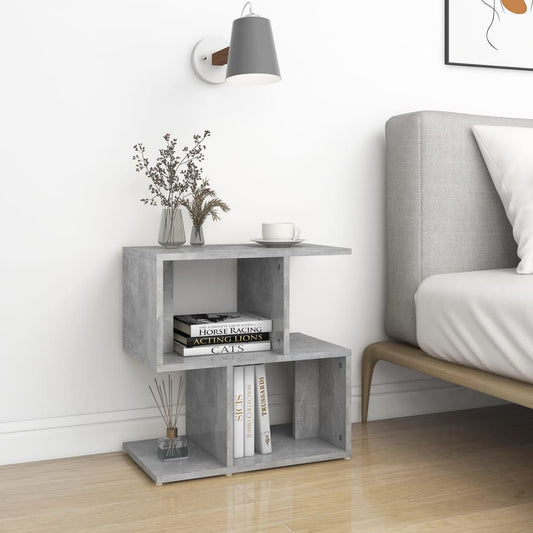 Bedside tables 2 pcs. Concrete grey 50x30x51.5 cm wood material
