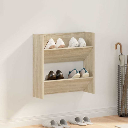 Wand-Schuhschrank Sonoma-Eiche 60x18x60 cm Holzwerkstoff