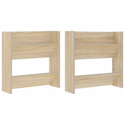 Wand-Schuhschränke 2 Stk. Sonoma-Eiche 60x18x60cm Holzwerkstoff