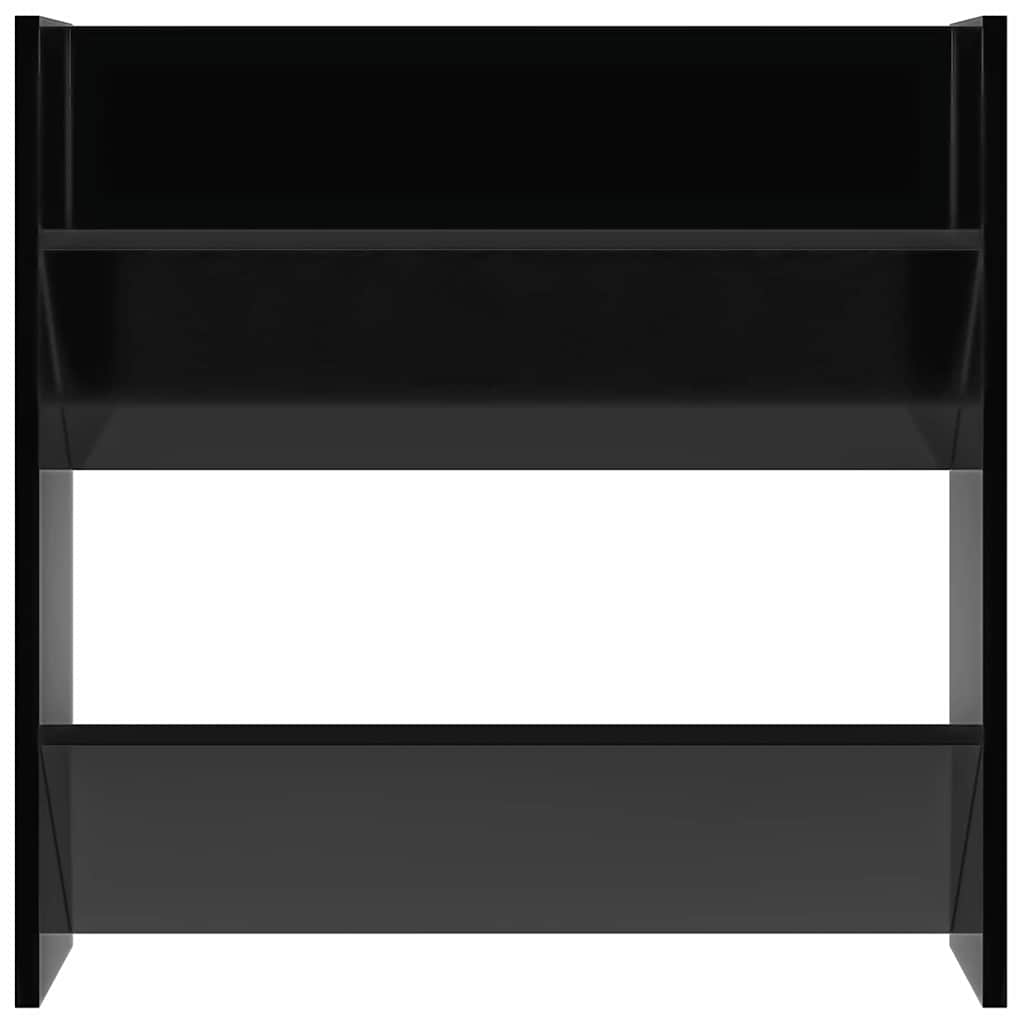 Wand-Schuhschränke 4 Stk. Hochglanz-Schwarz 60x18x60 cm