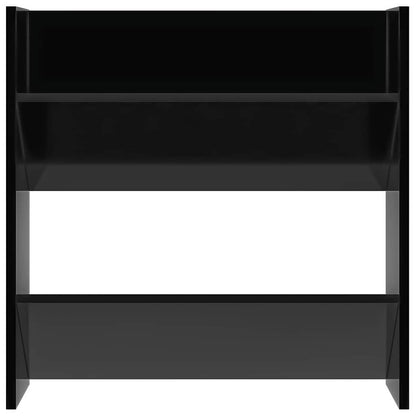 Wand-Schuhschränke 4 Stk. Hochglanz-Schwarz 60x18x60 cm