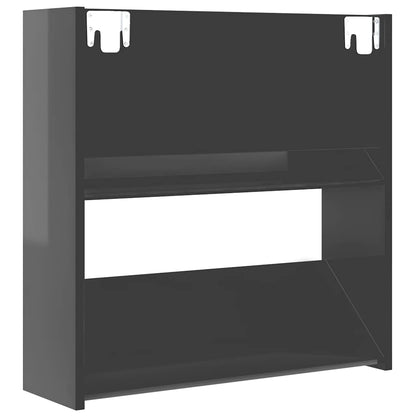 Wand-Schuhschränke 4 Stk. Hochglanz-Grau 60x18x60cm