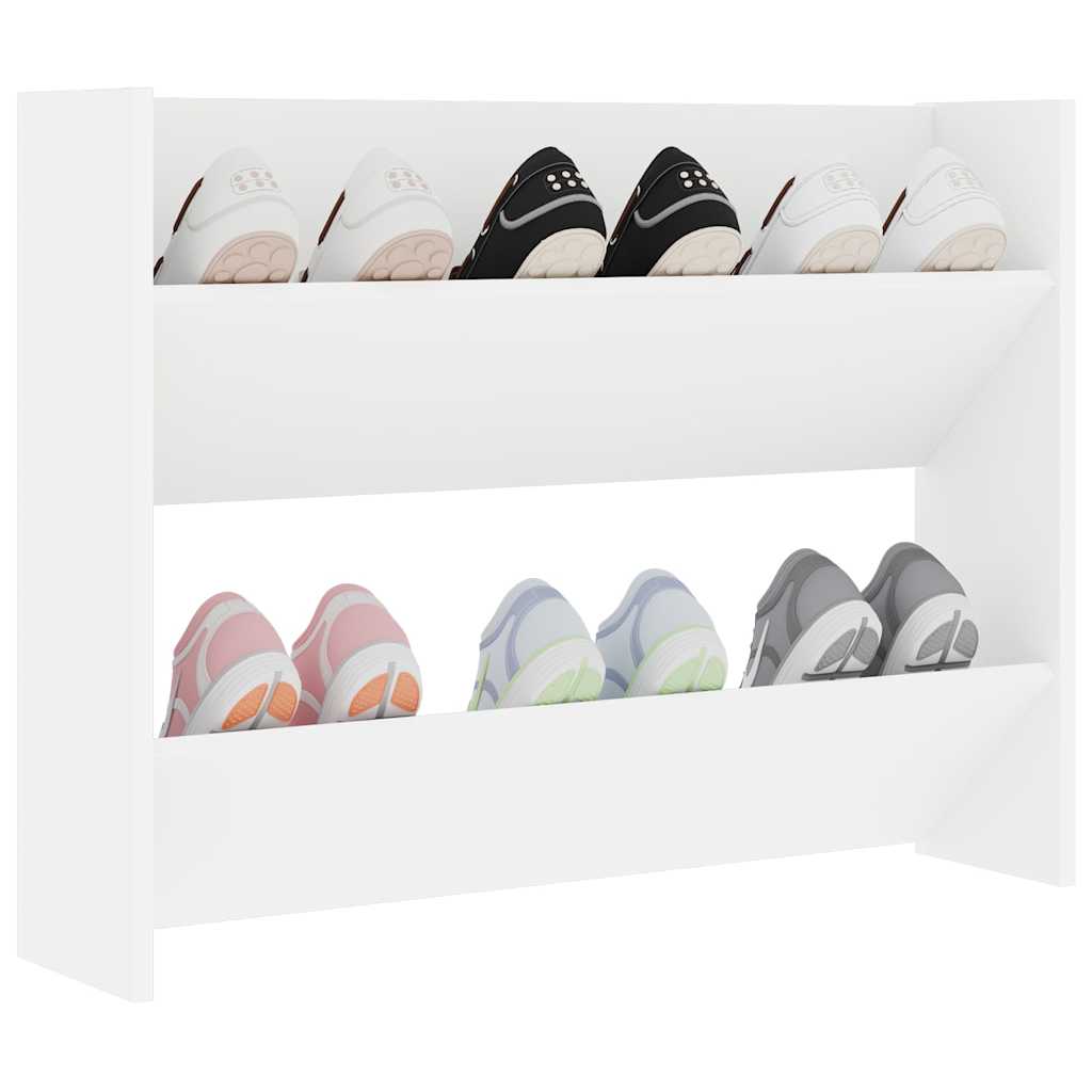 Wand-Schuhschrank Weiß 80x18x60 cm Holzwerkstoff