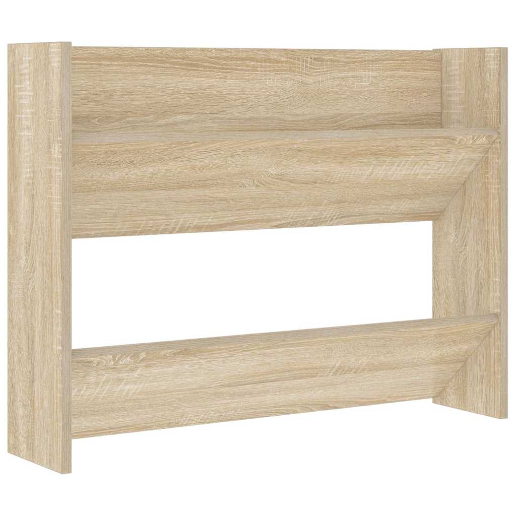Wand-Schuhschränke 2 Stk. Sonoma-Eiche 80x18x60cm Holzwerkstoff