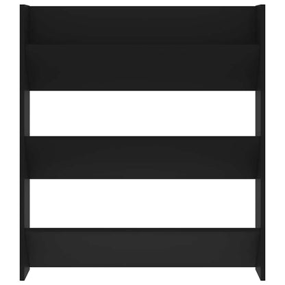 Wand-Schuhschrank Schwarz 80x18x90 cm Holzwerkstoff