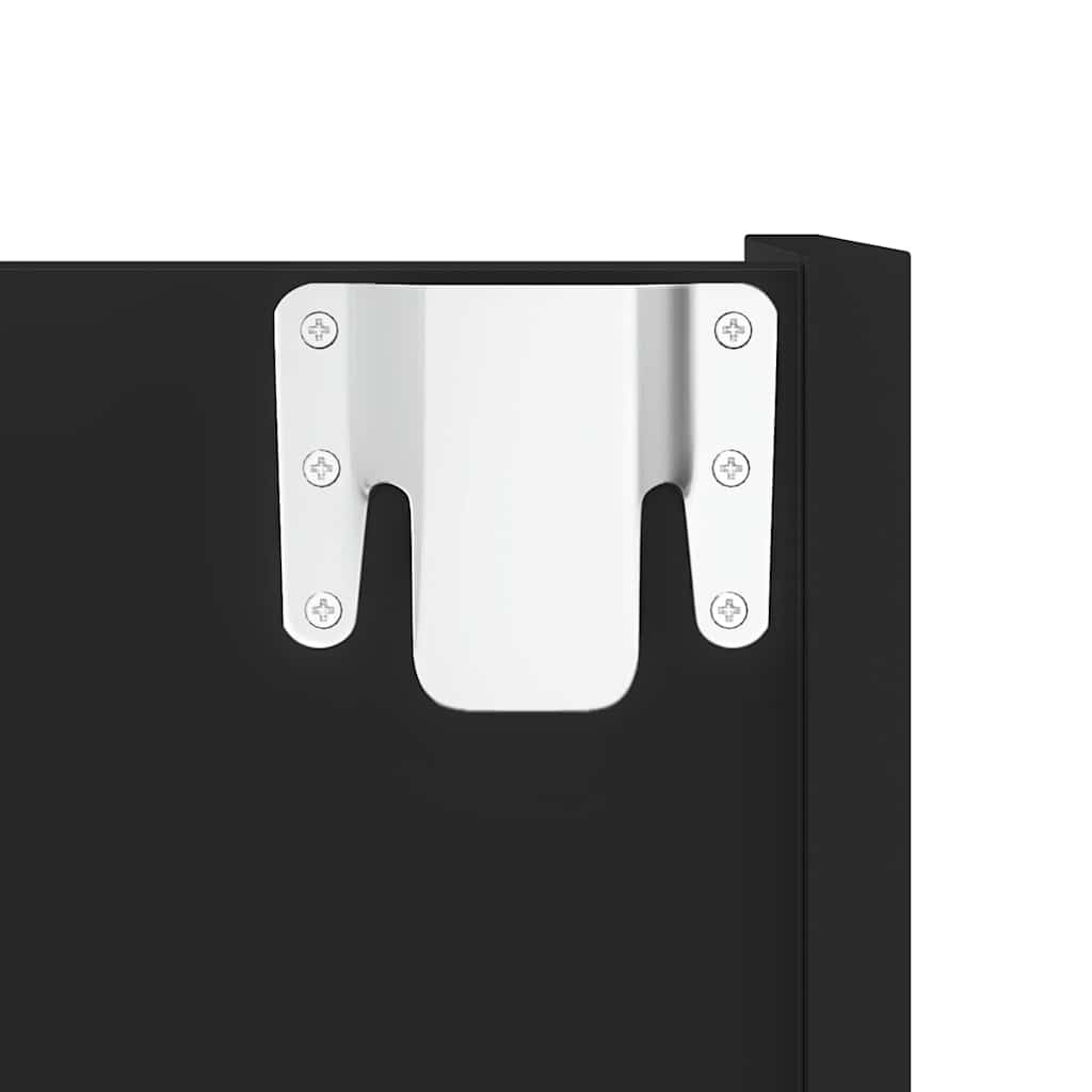 Wand-Schuhschrank Schwarz 80x18x90 cm Holzwerkstoff