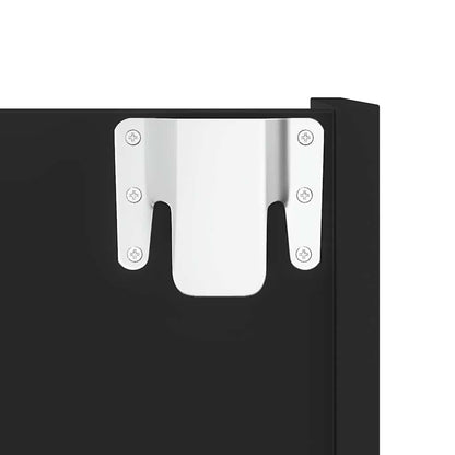 Wand-Schuhschrank Schwarz 80x18x90 cm Holzwerkstoff