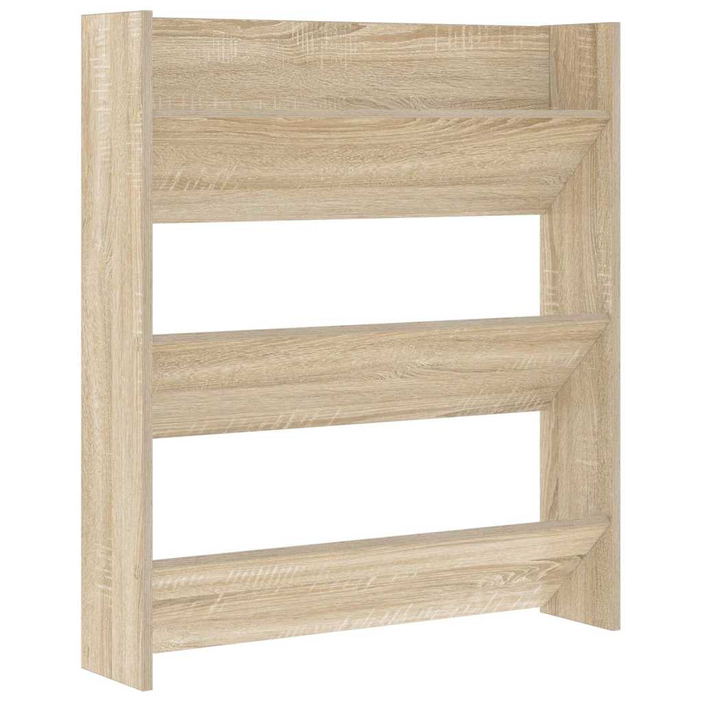 Wand-Schuhschrank Sonoma-Eiche 80x18x90 cm Holzwerkstoff