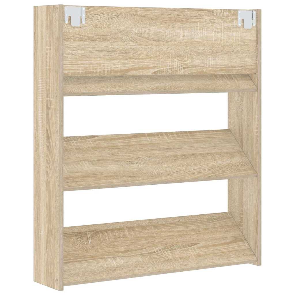 Wand-Schuhschrank Sonoma-Eiche 80x18x90 cm Holzwerkstoff