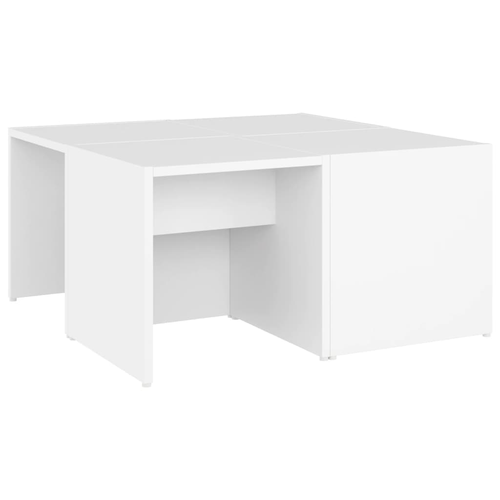 Tables basses 4 pcs. Blanc 33x33x33 cm matériau bois