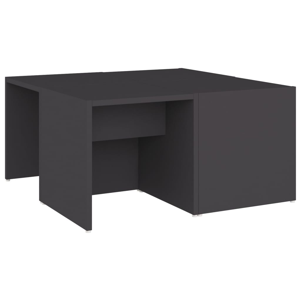 Couchtische 4 Stk. Grau 33x33x33 cm Holzwerkstoff