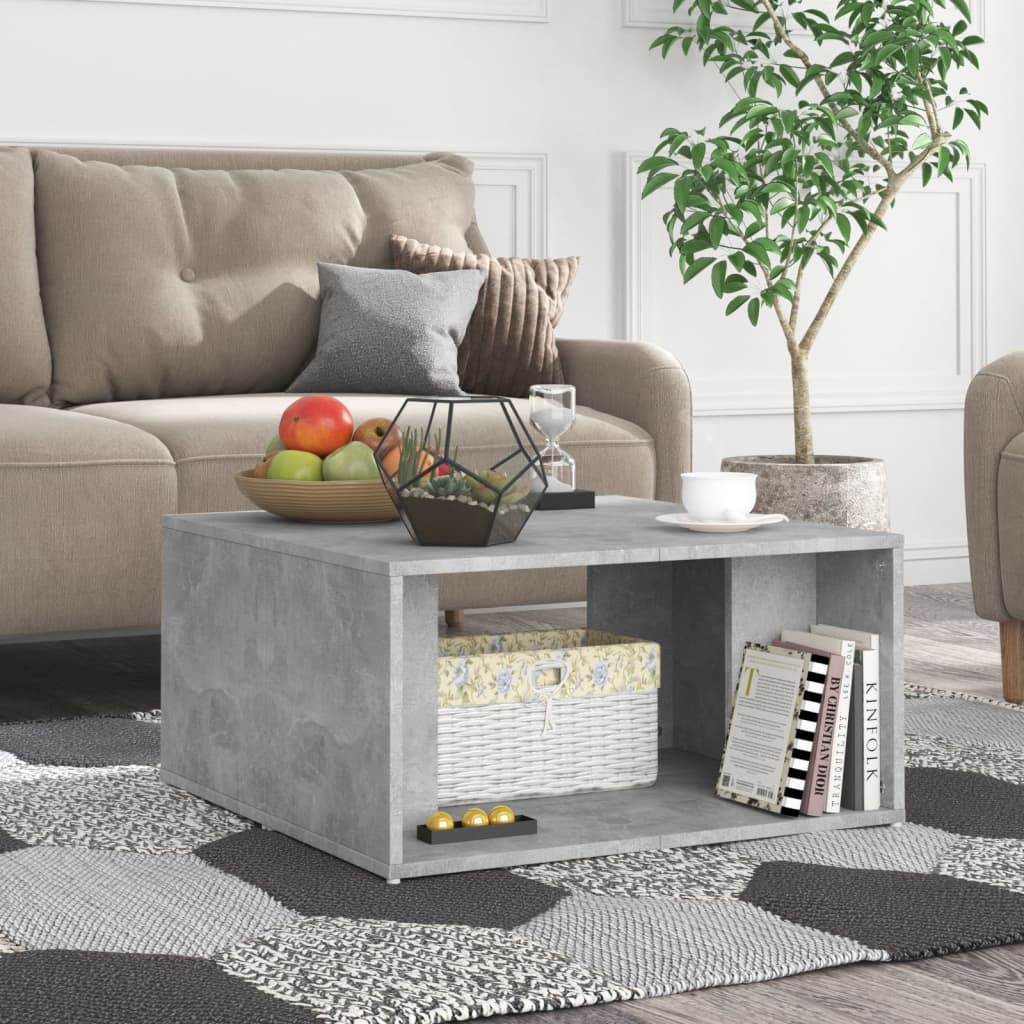Couchtische 4 Stk. Betongrau 33x33x33 cm Holzwerkstoff