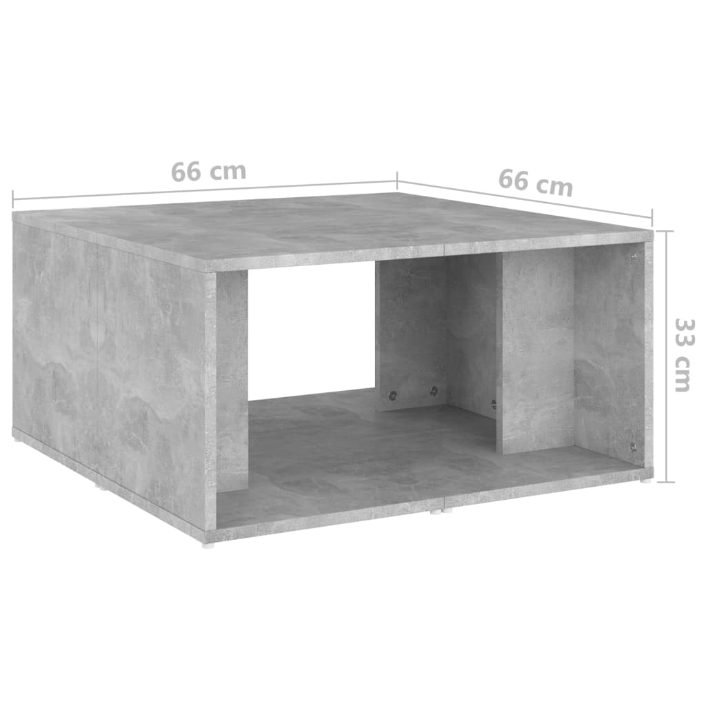 Couchtische 4 Stk. Betongrau 33x33x33 cm Holzwerkstoff