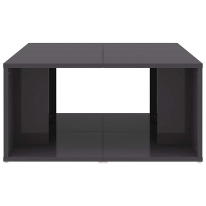 Couchtische 4 Stk. Hochglanz-Grau 33x33x33 cm Holzwerkstoff
