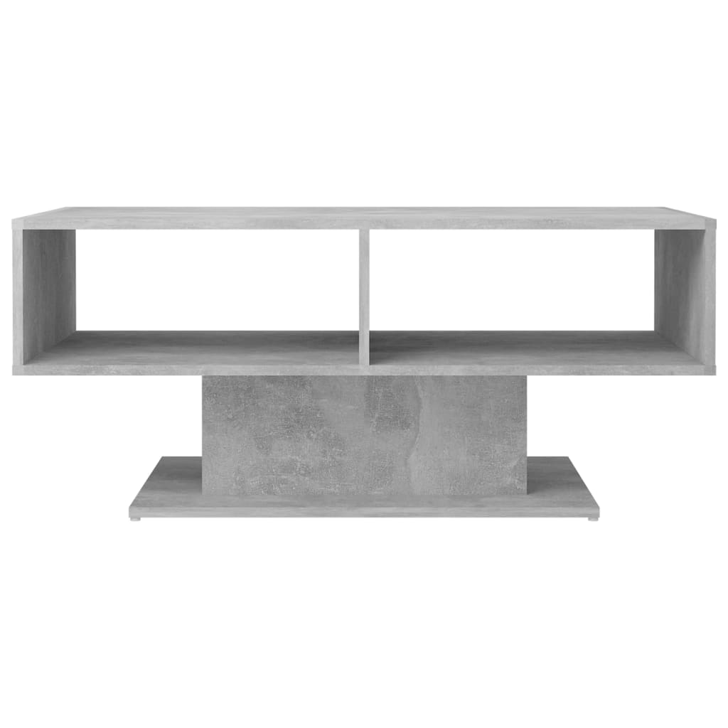Table basse en béton gris 103,5 x 50 x 44,5 cm, matériau bois