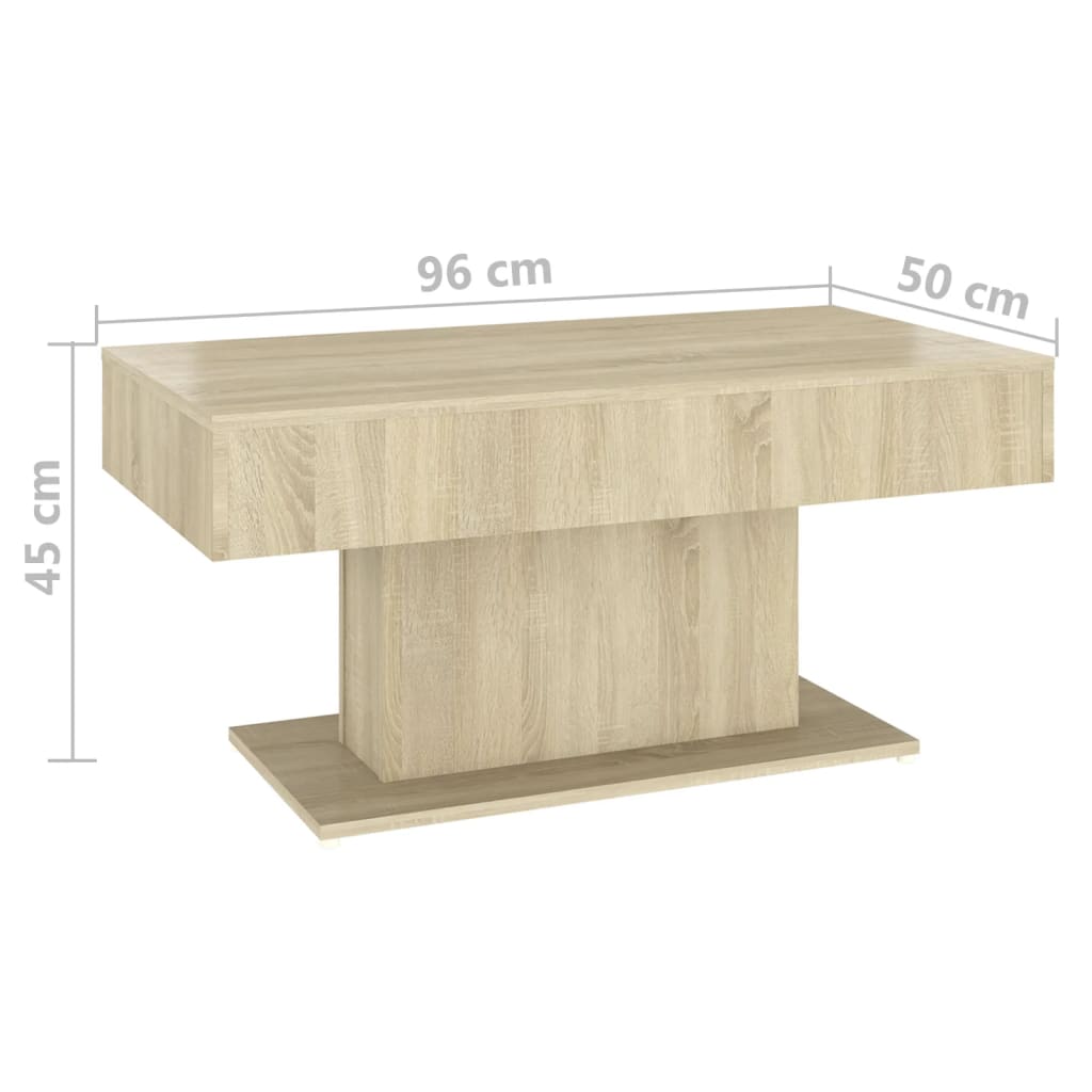 Coffee table Sonoma oak 96x50x45 cm wood material