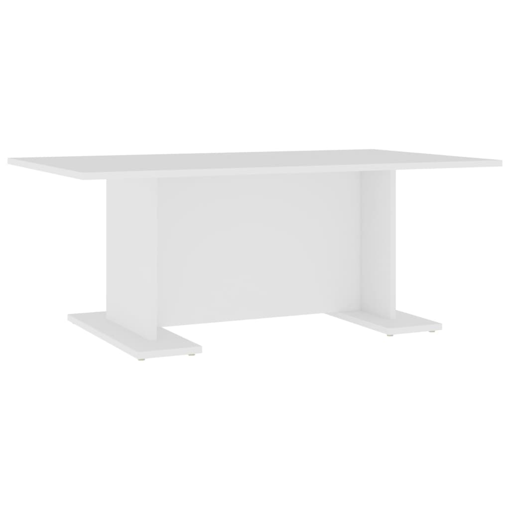 Table basse blanche 103,5x60x40 cm en bois