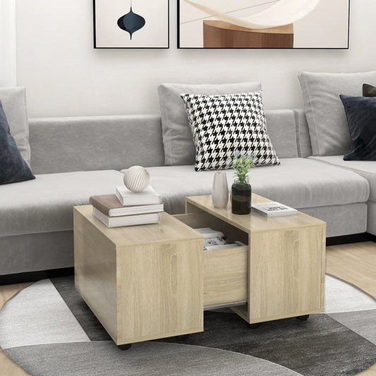 Table basse chêne Sonoma 60x60x38 cm en bois