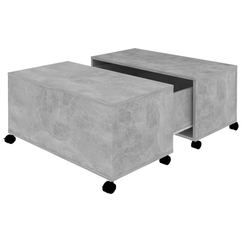 Table basse en béton gris 75x75x38 cm en bois