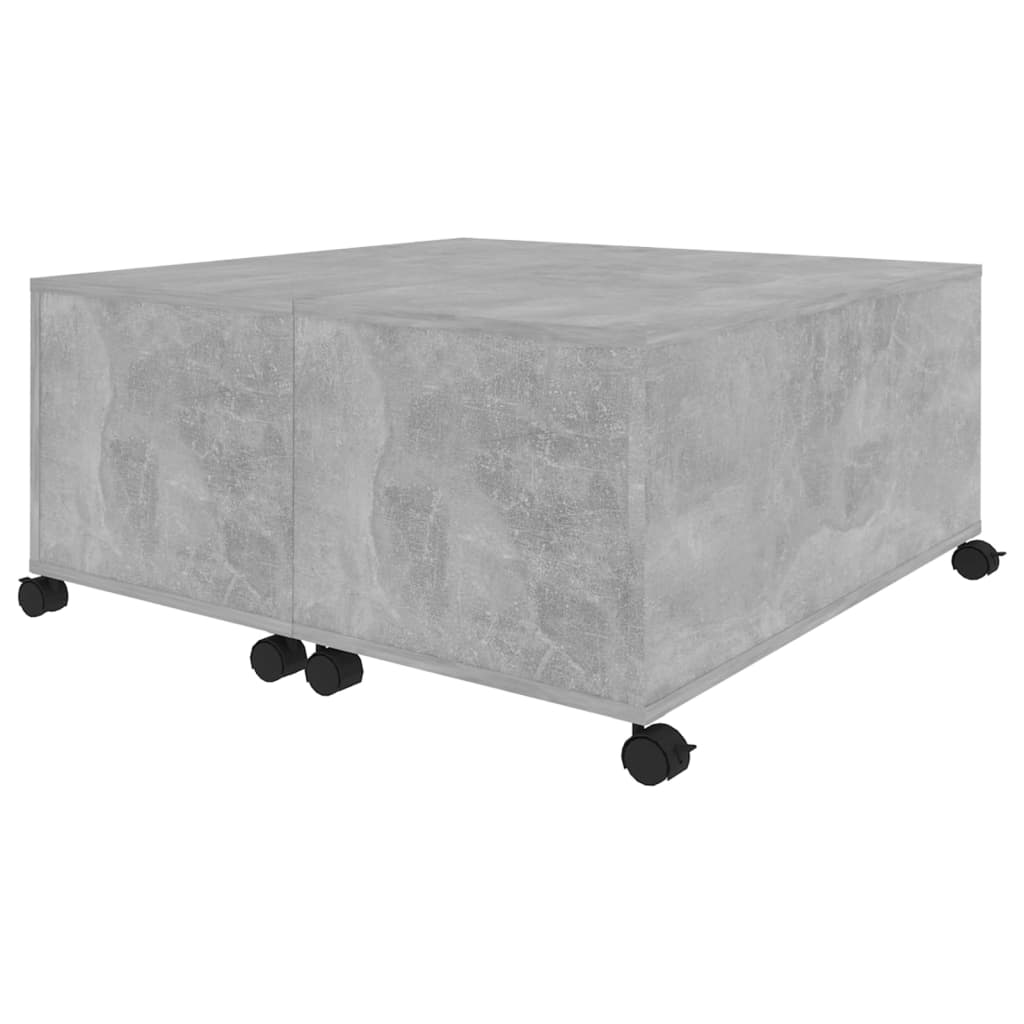 Table basse en béton gris 75x75x38 cm en bois