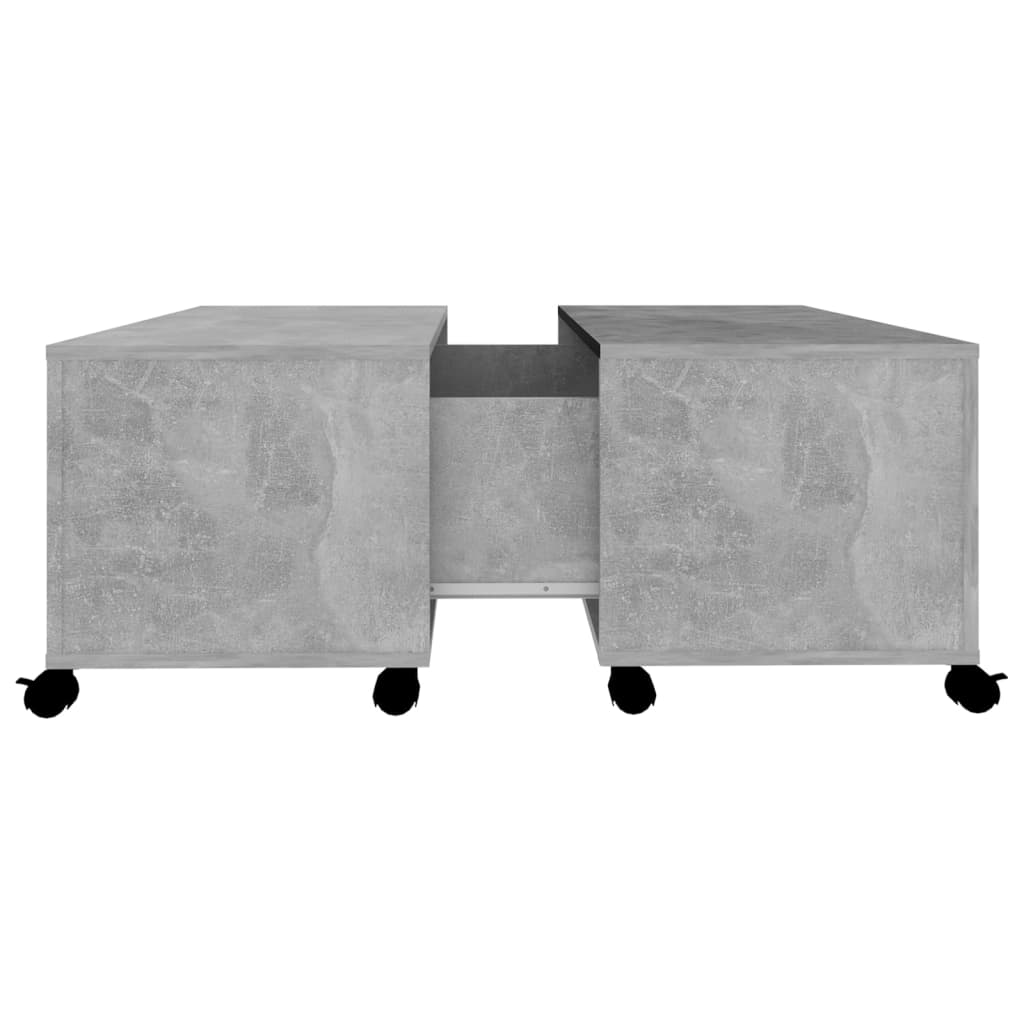 Table basse en béton gris 75x75x38 cm en bois