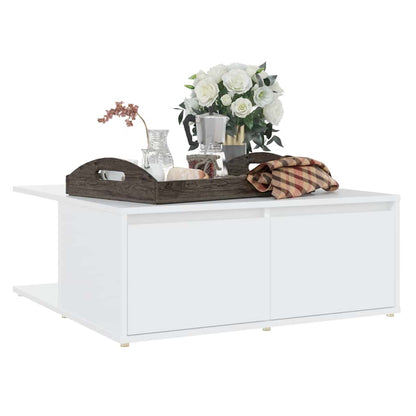 Couchtisch Weiß 80x80x31 cm Holzwerkstoff