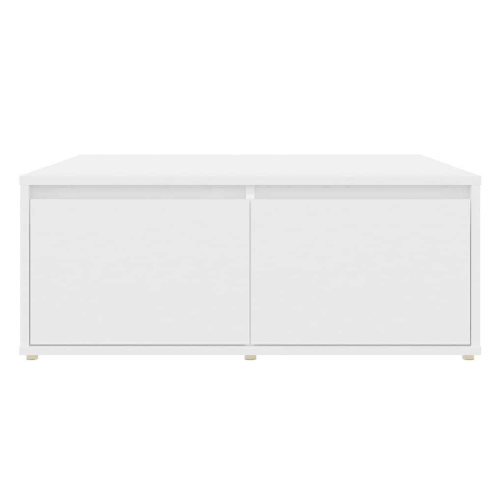 Table basse blanche 80x80x31 cm en bois