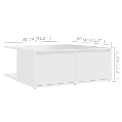Couchtisch Weiß 80x80x31 cm Holzwerkstoff