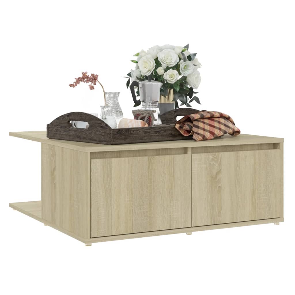 Table basse chêne Sonoma 80x80x31 cm matière bois