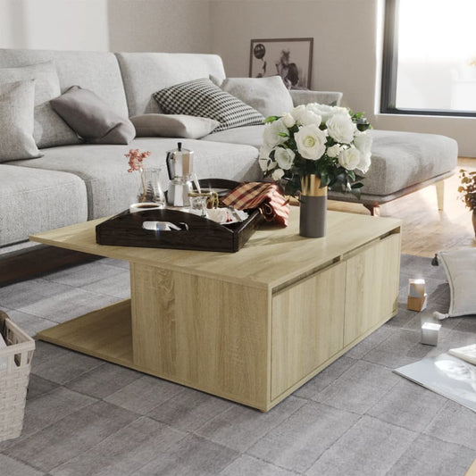 Coffee table Sonoma oak 80x80x31 cm wood material