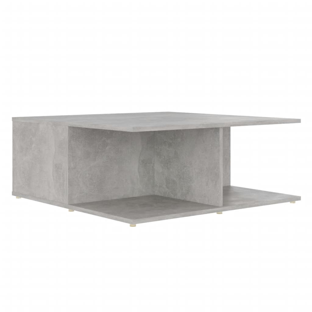 Table basse gris béton 80x80x31 cm en bois