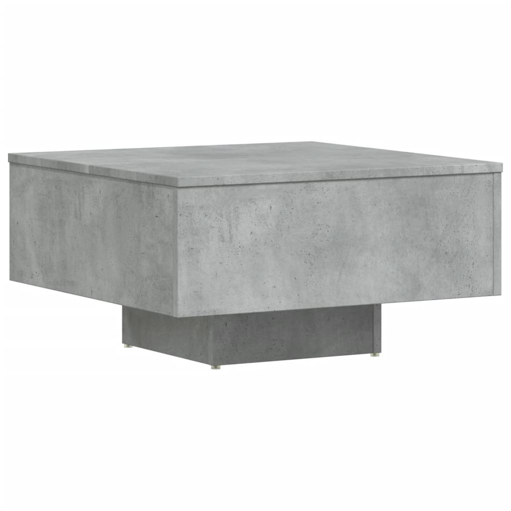 Table basse gris béton 60x60x31,5 cm en bois