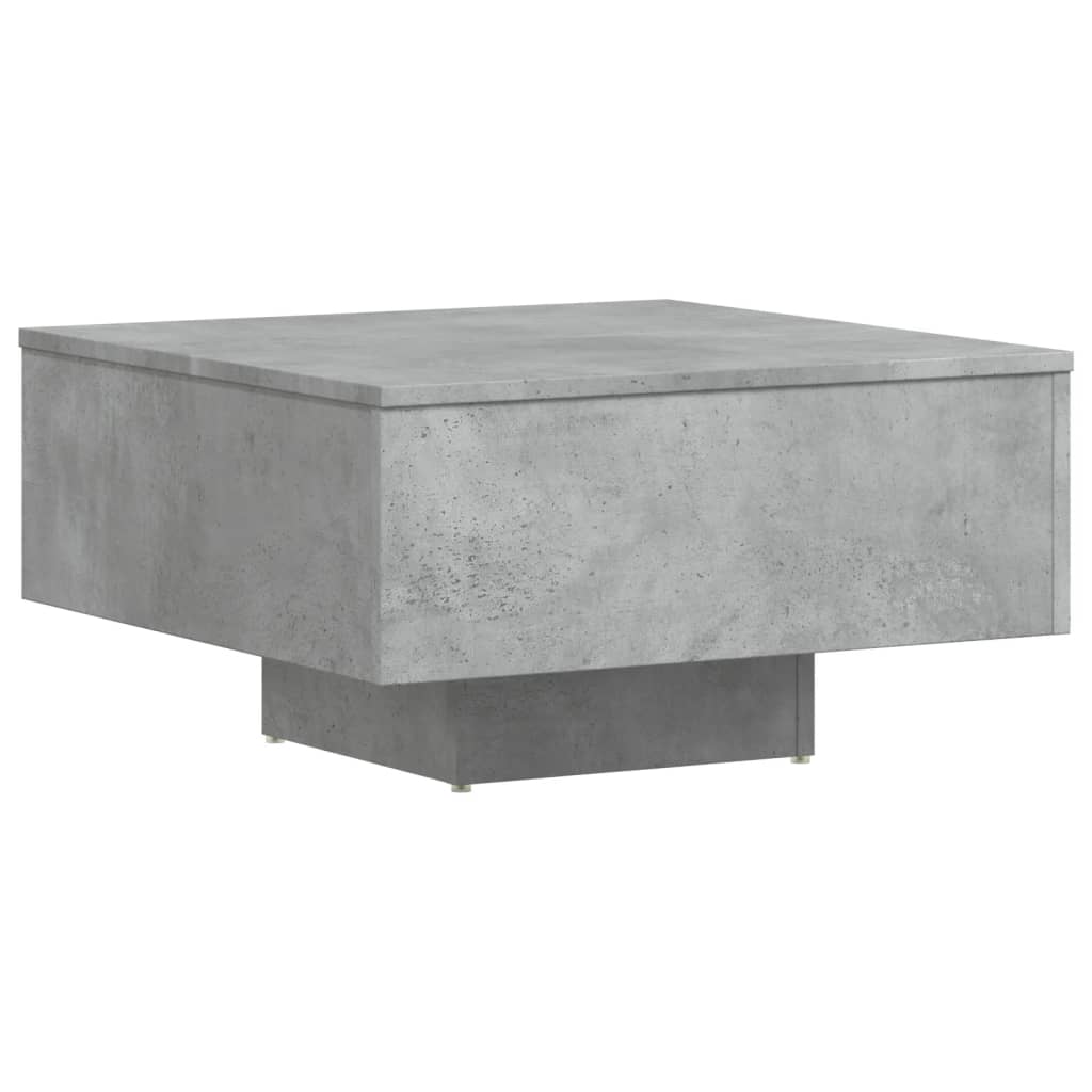 Table basse gris béton 60x60x31,5 cm en bois