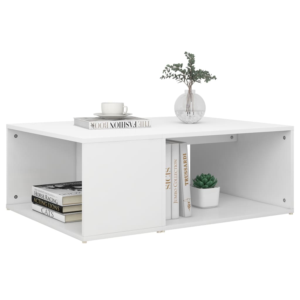 Coffee Table White 90x67x33 cm Wood Material