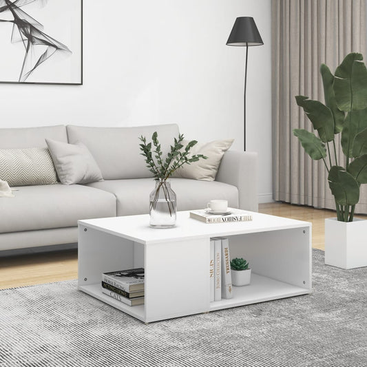 Coffee Table White 90x67x33 cm Wood Material
