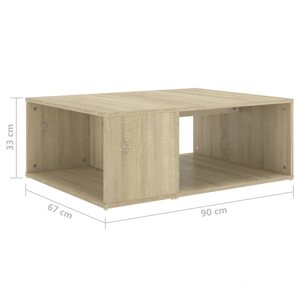 Coffee table Sonoma oak 90x67x33 cm wood material