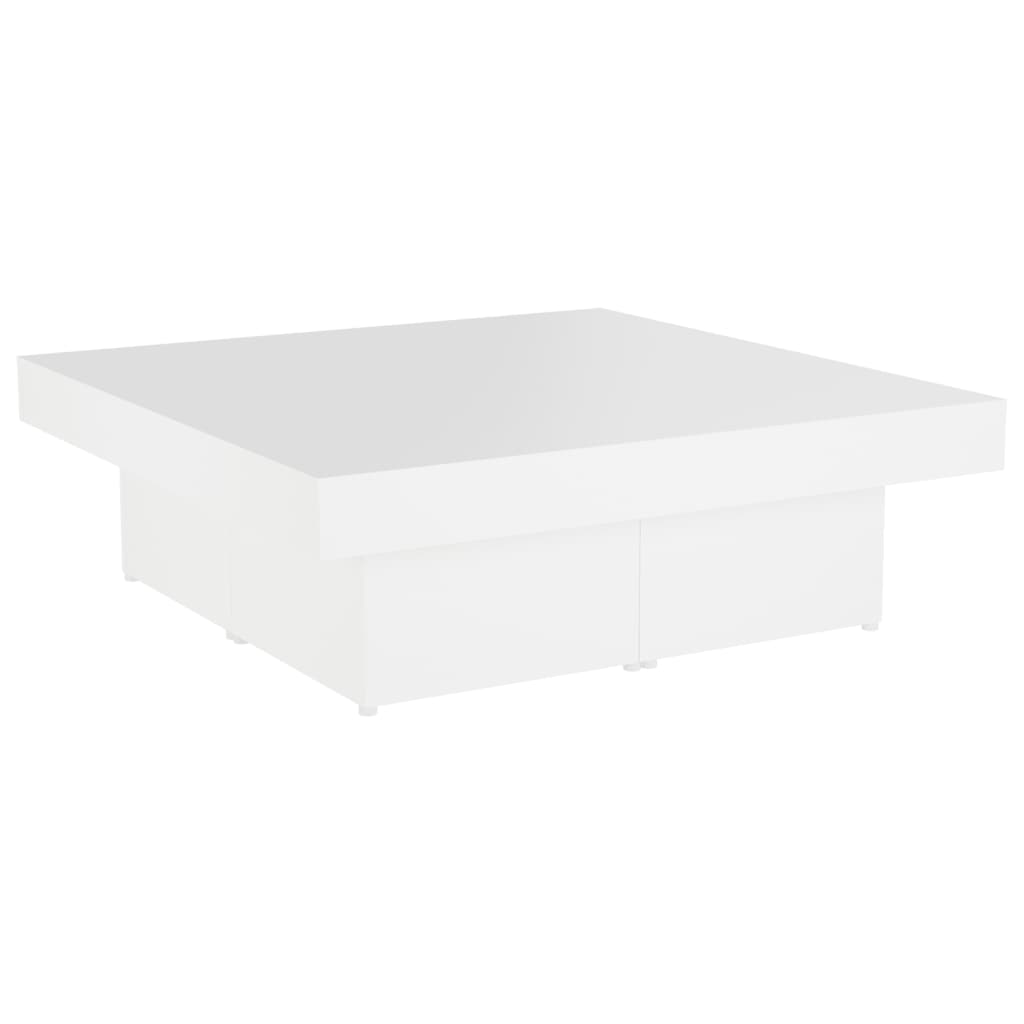 Coffee Table White 90x90x28 cm Wood Material