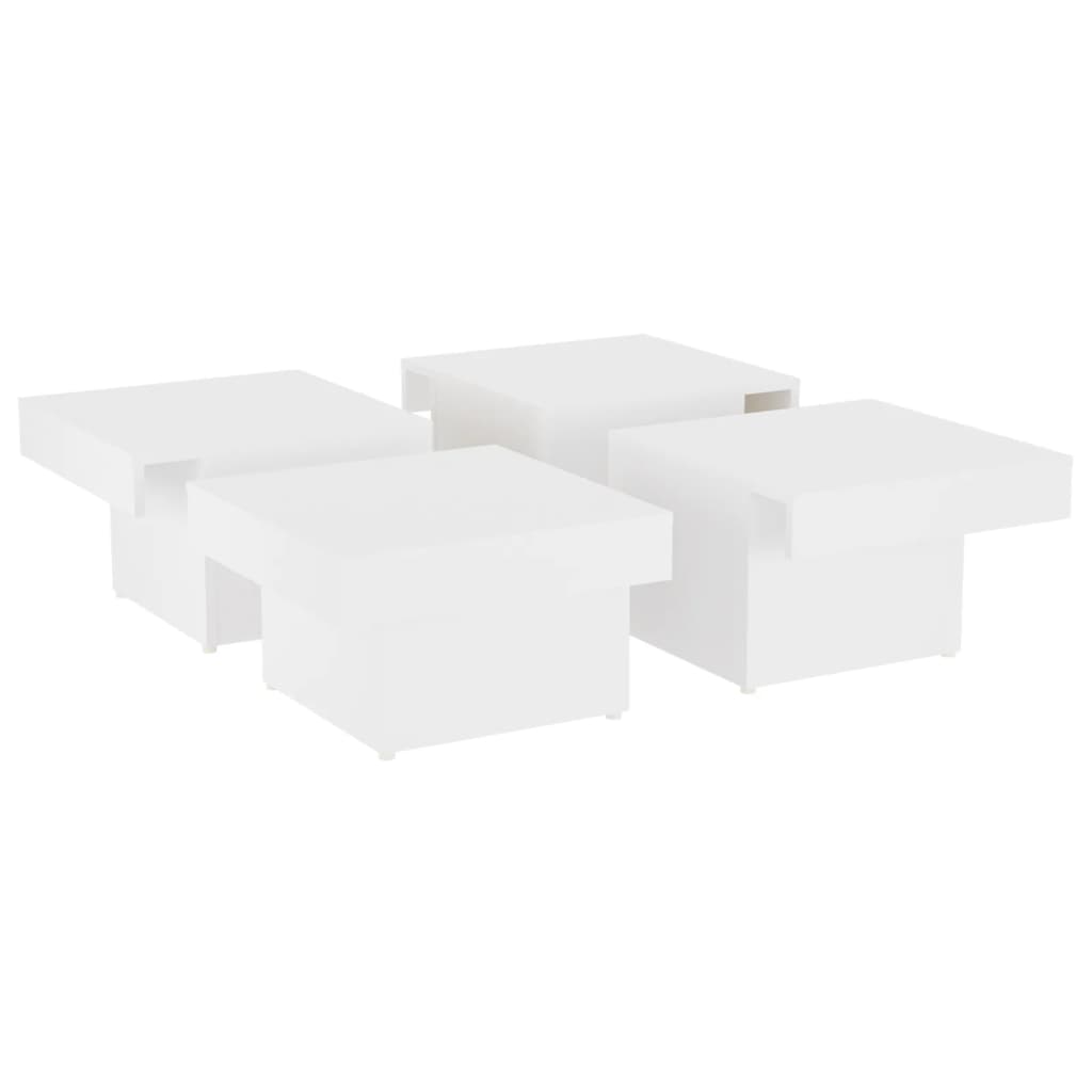 Coffee Table White 90x90x28 cm Wood Material