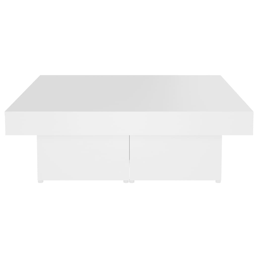 Coffee Table White 90x90x28 cm Wood Material