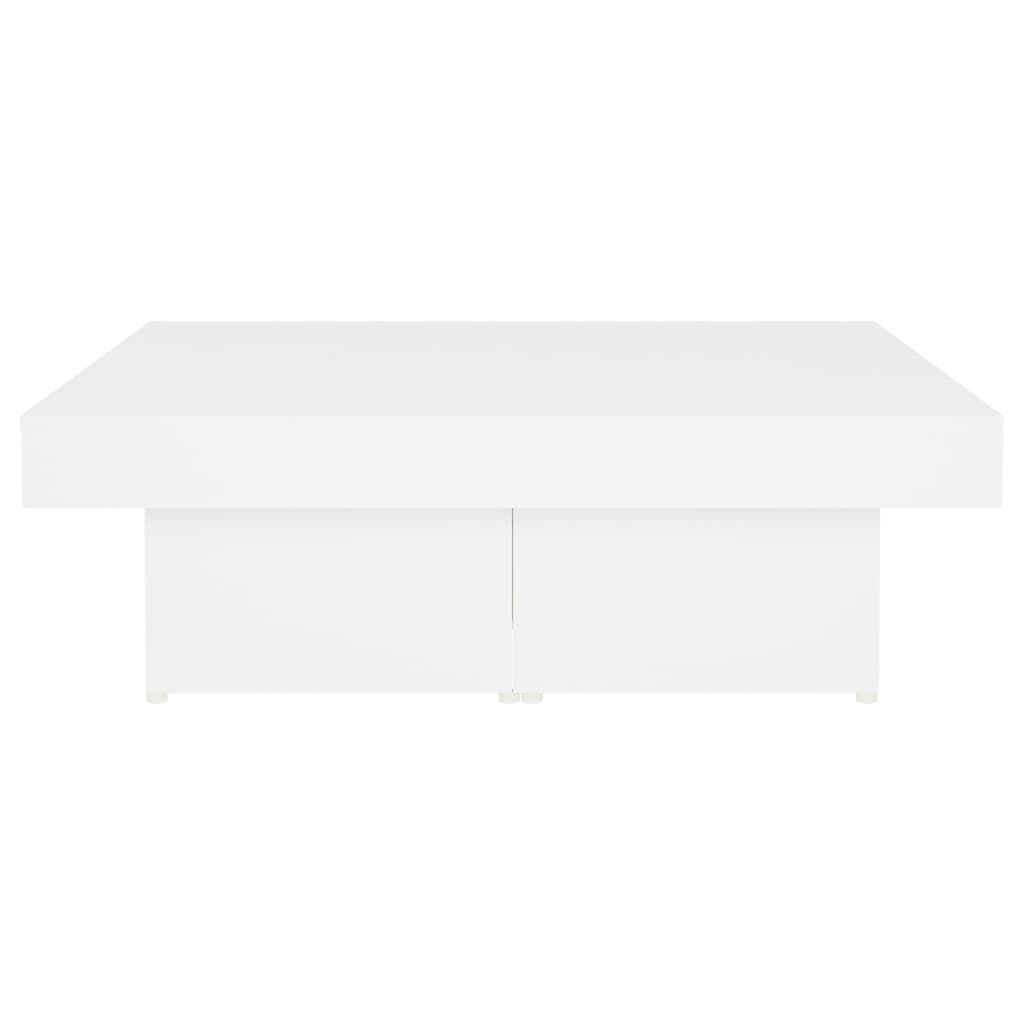 Coffee Table White 90x90x28 cm Wood Material