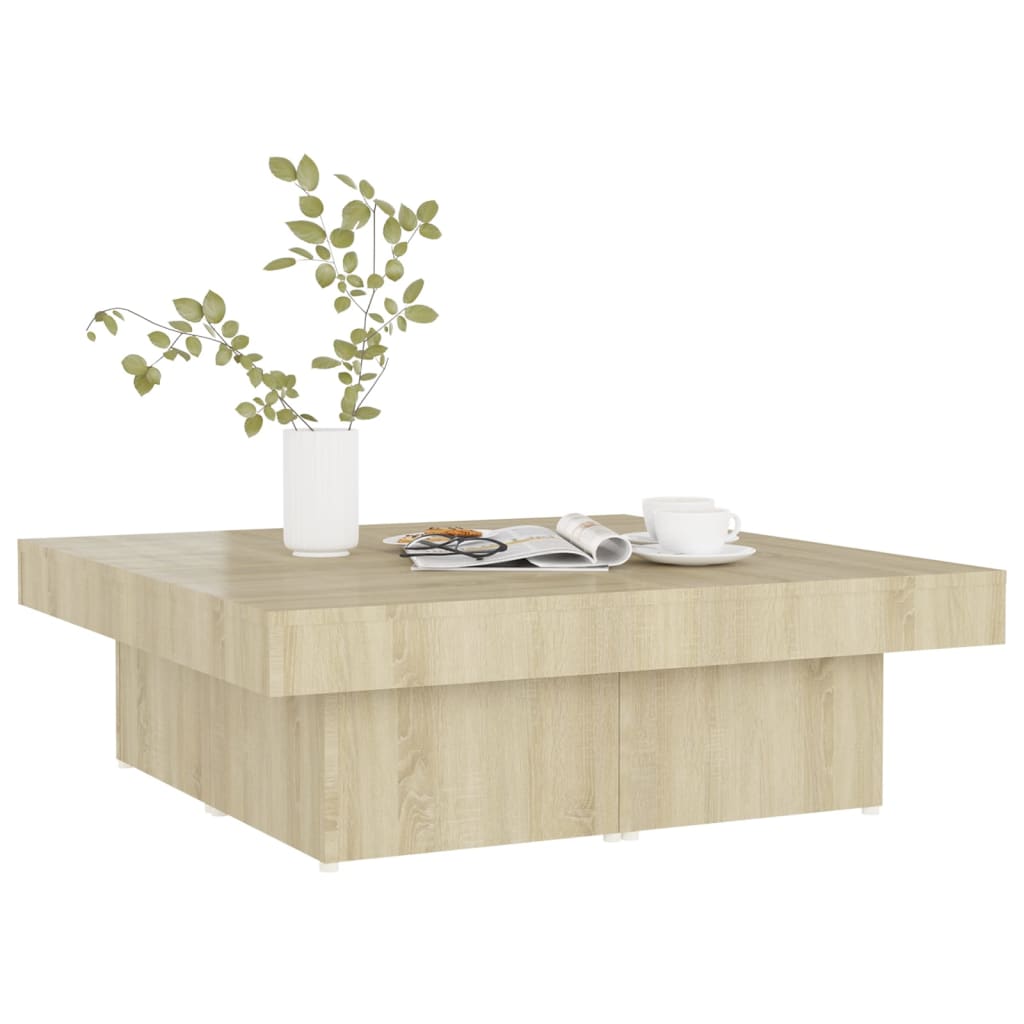 Coffee table Sonoma oak 90x90x28 cm wood material