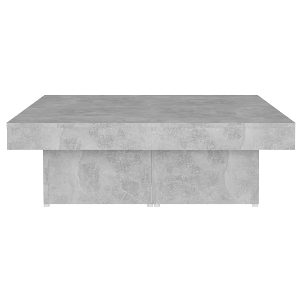 Table basse gris béton 90x90x28 cm en bois