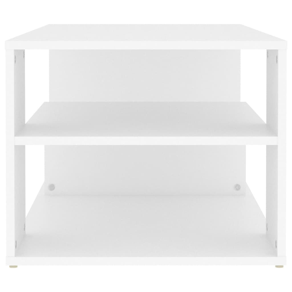 Table basse blanche 100x50x40 cm en bois